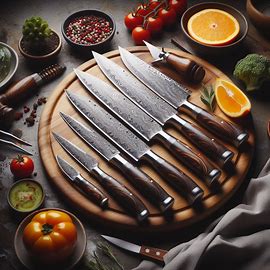 Master the Art of Cooking with Our Premium Damascus Chef Knives Set