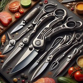 Knife Set Featuring Multi-Functional Shears