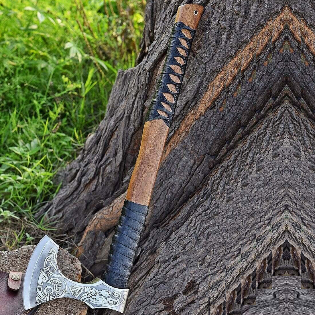 Hand Forged Carbon Steel Axe | Handmade Viking Axe | Camping Hunting and Outdoor axe | Xmas Gift