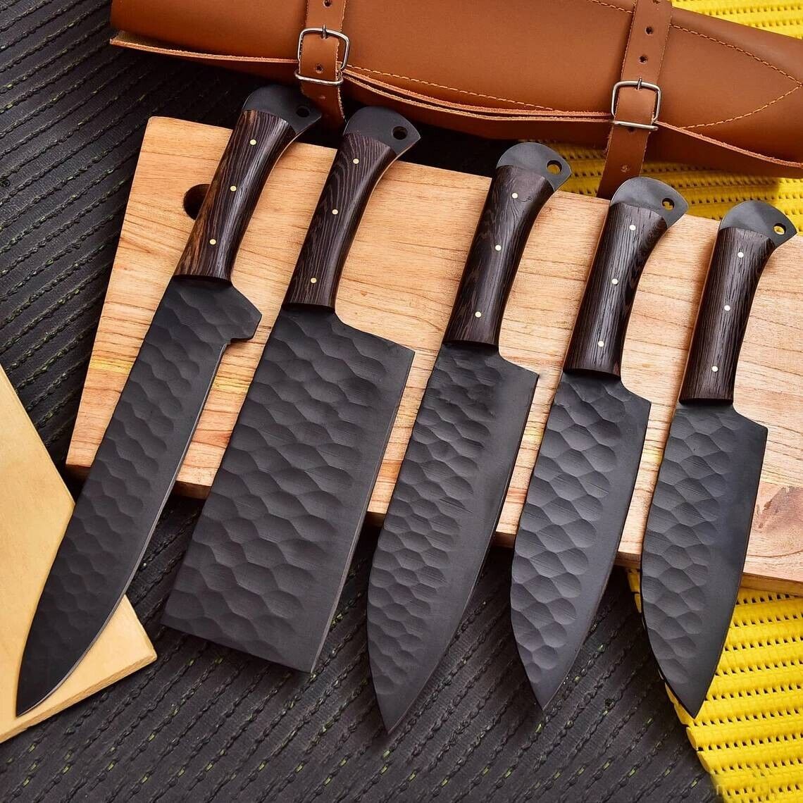 Handmade BBQ D2 Steel Chef Knife Set