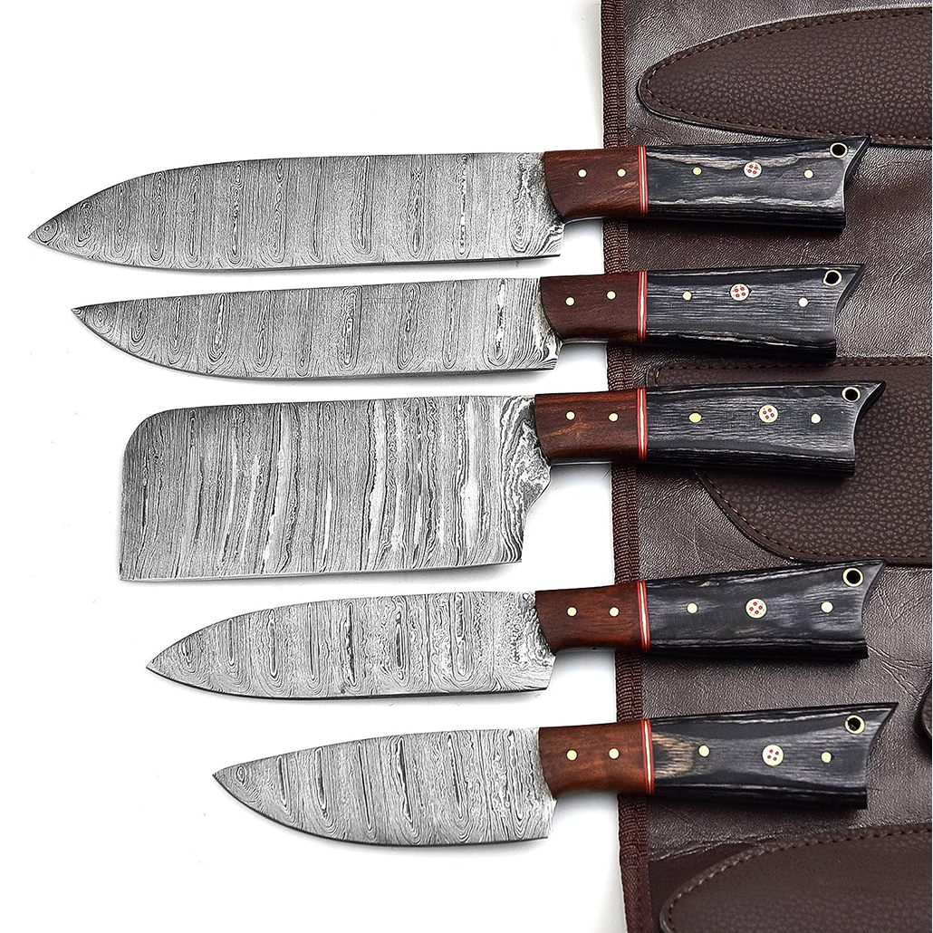  Professional Damascus Steel Chef Knife Set Kitchen Knife