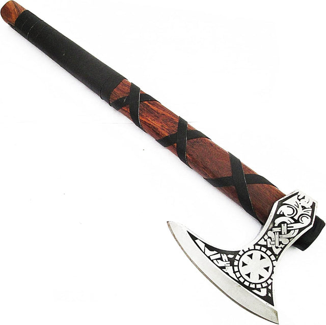 Viking Axe Ragnar Lothbrok Handmade Hatchet Hunting Axe Carbon Steel Blade